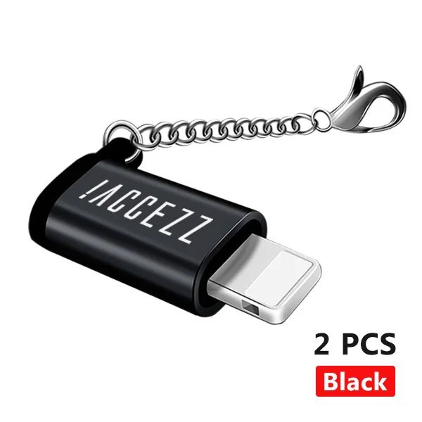 ACCEZZ 2 шт. 5 шт. Micro USB для освещения OTG кабель адаптер для iphone X 6S 7 8 Plus ipad mini синхронизация данных Зарядка конвертеры адаптеры - Цвет: 2PC