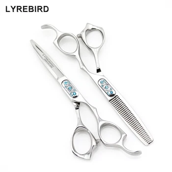 

Barber hair scissors 6 INCH Hairdressing scissors Hair Cutting Scissors rectangle screw Lyrebird HIGH CLASS 5SETS/LOT NEW