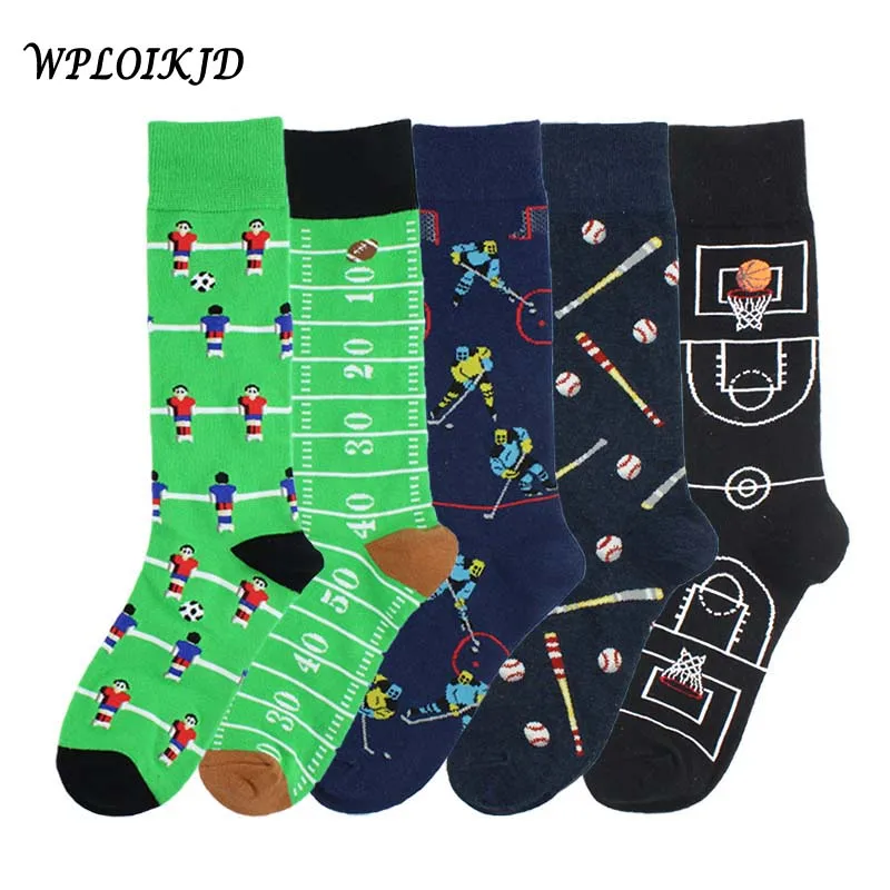 

[WPLOIKJD]New Trend Fashion Cotton Comfortable Men Socks Streetwear Happy Funny Black Socks Japanese Sokken Harajuku Skarpetki