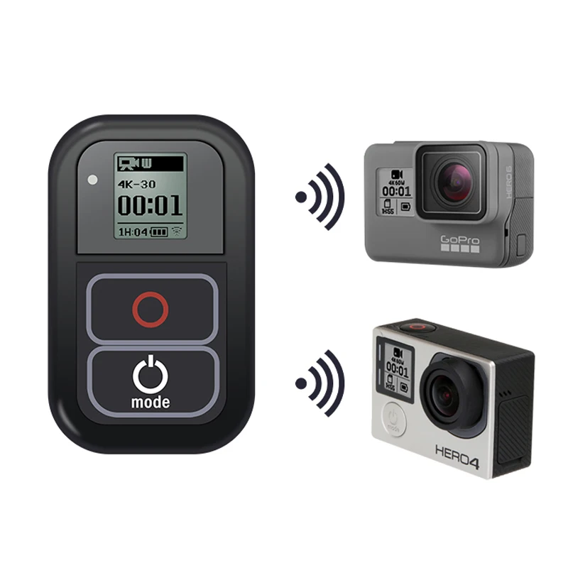 Remoto + Cabo Alça de Pulso à Prova Case para Herói 3 + Acessório Wifi Controle Carregador Dgopro Água Gopro Remoto 8 7 6 5 Preto 4 Sessão go Pro - Image 2