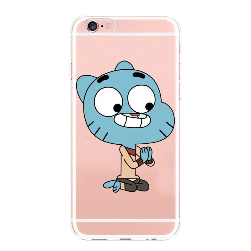 Аниме ТВ удивительный мир Gumball Мягкий силиконовый чехол для телефона iPhone8 8Plus 7 7Plus 6s 6s Plus мультяшный чехол