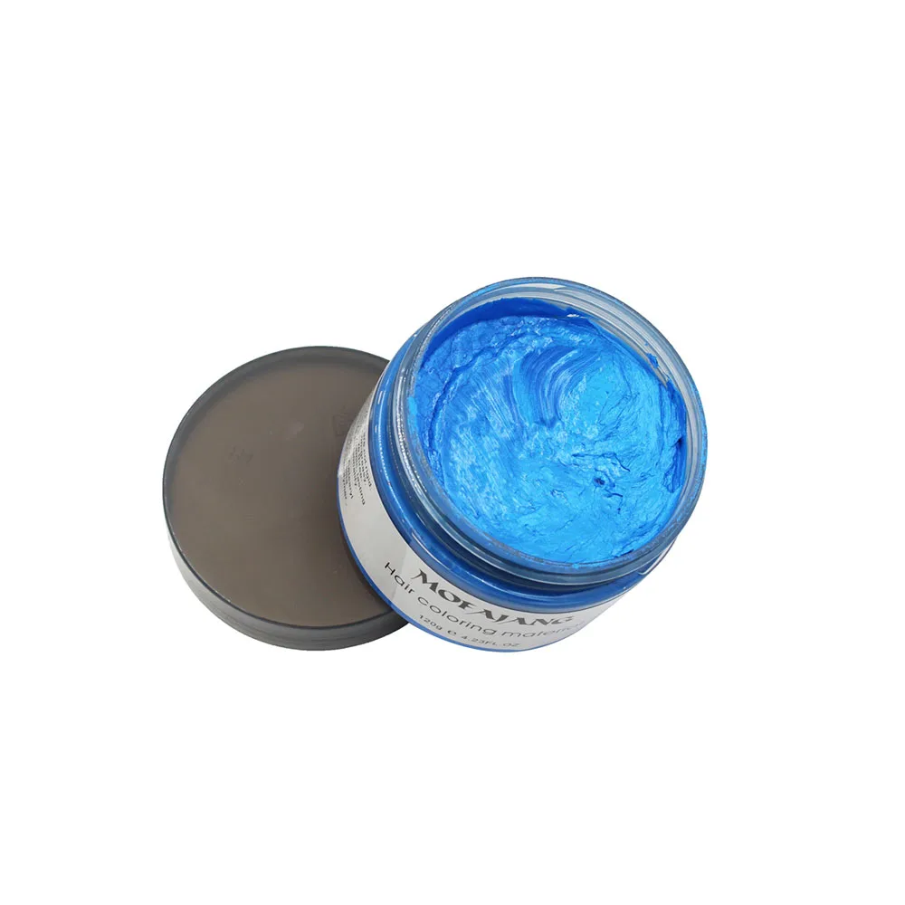 Blue hair wax