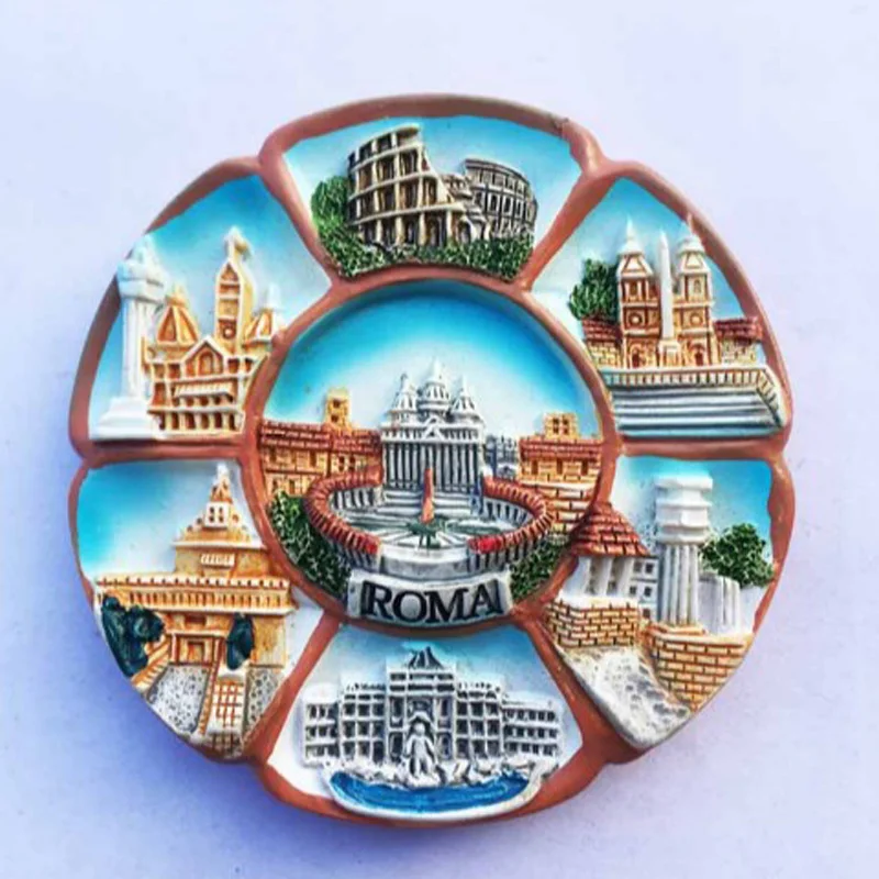 

1 Pcs Creative Rome Italy Tourist Souvenirs Fridge Magnets Piazza San Pietro Colosseum Magnetic Refrigerator Stickers