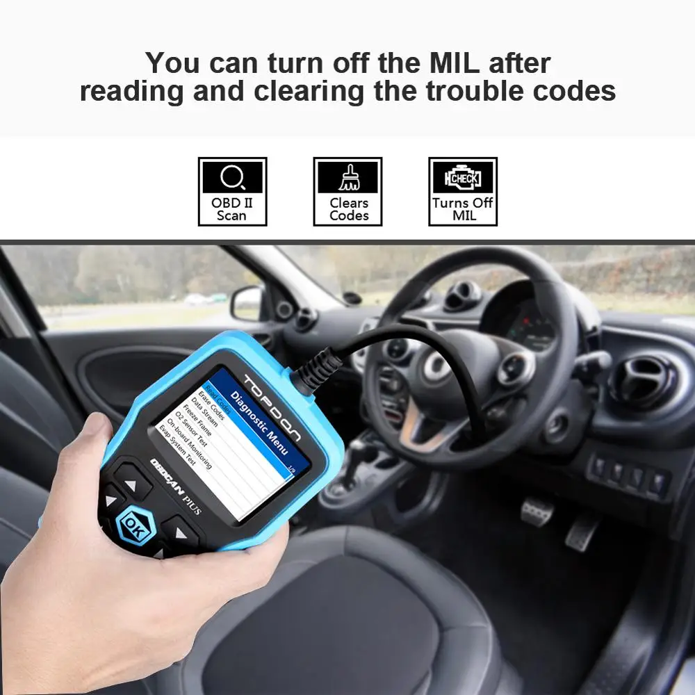 TOPDON PLUS2.0 OBD2 автомобильный диагностический инструмент OBD 2 Автомобильный сканер