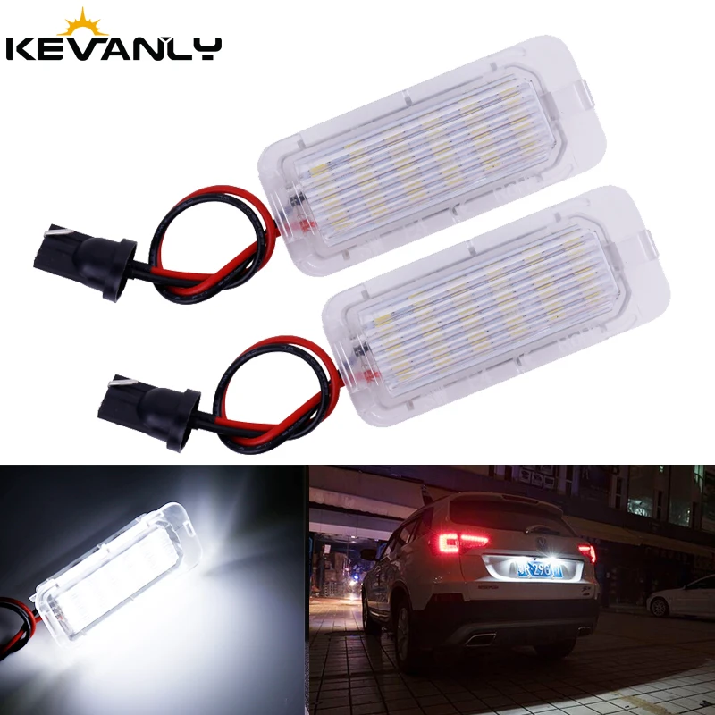 

2PCS License Plate Light For Focus 5D Fiesta Mondeo MK4 C Max MK2 S Max Kuga Galaxy Beetle Xenon Led Number License Light 12v