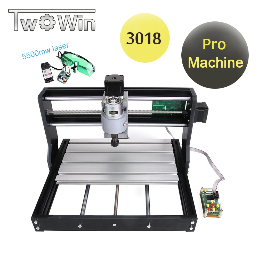 

CNC 3018 Pro DIY Mini CNC Machine with Offline Controller 3 Axis Milling machine GRBL Control ER11 Laser Engraver New Arrival