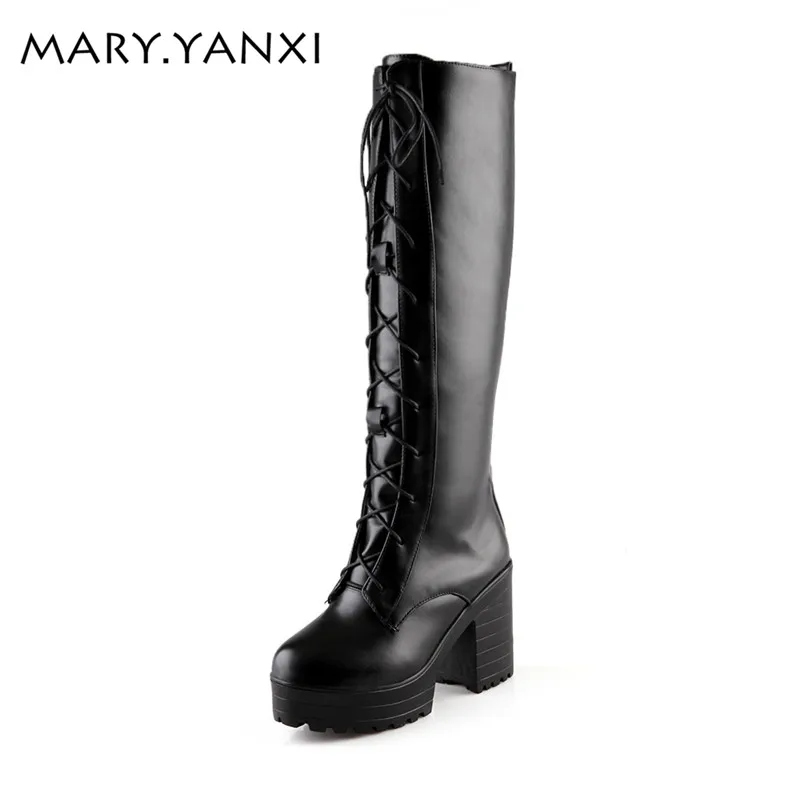 Maryyanxi New Fashion High Heels Women Boots Sexy Warm Winter Shoes