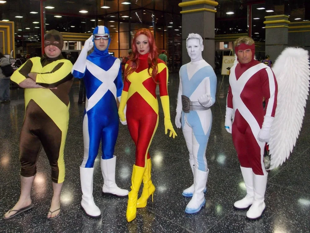 Бесплатная доставка джинсовый костюм X-Factor серый Cyclops Beast Iceman Angel косплей костюмы
