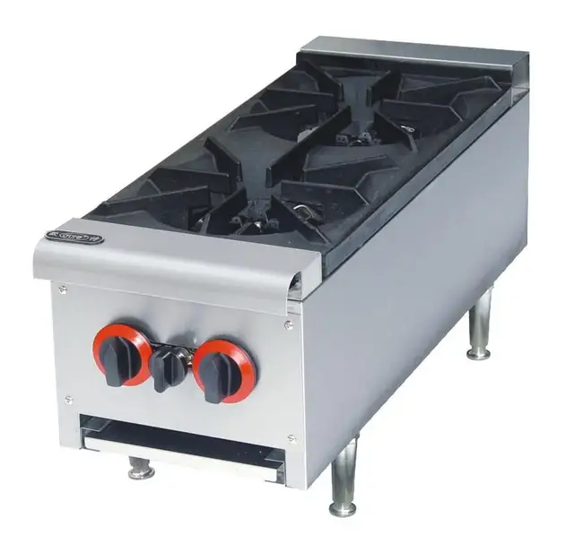 Super quality commericial Counter top 2 burner dual cooker cooktop cast
