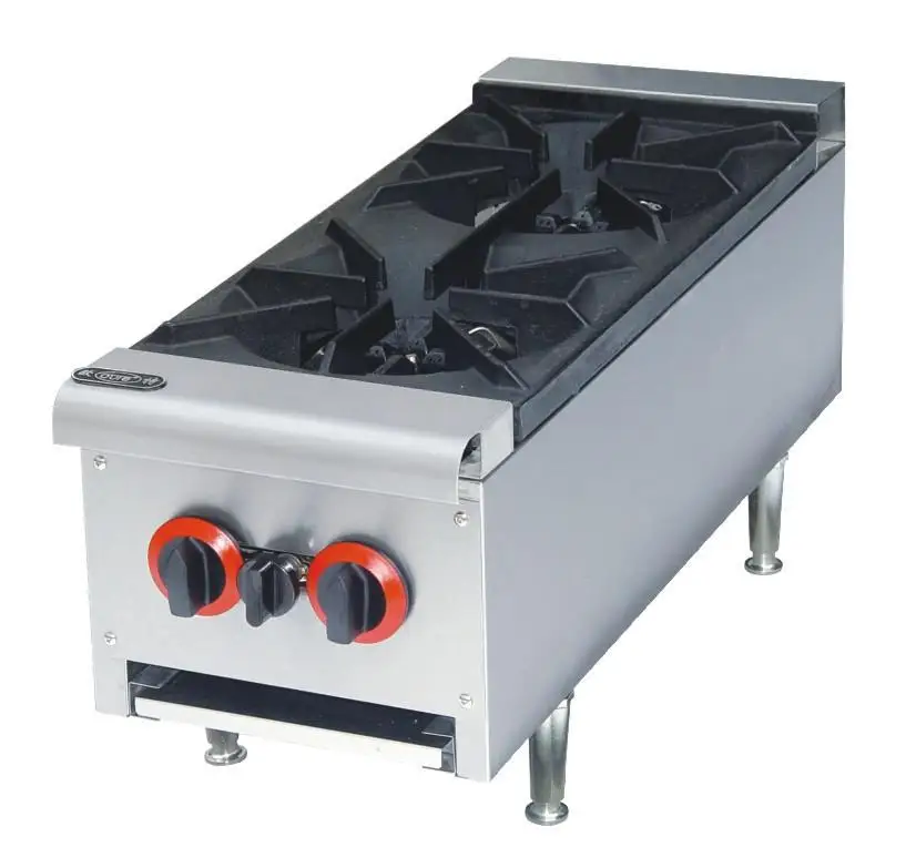 Counter top 2- burner dual-cooker cooktop cast iron two burners ...
