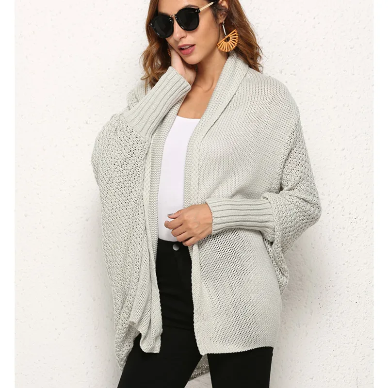 Для беременных вязаный кардиган женский свитер с длинным рукавом Для женщин свитер плюс Размеры свитер для беременных Для женщин Зимняя одежда - Цвет: Grey