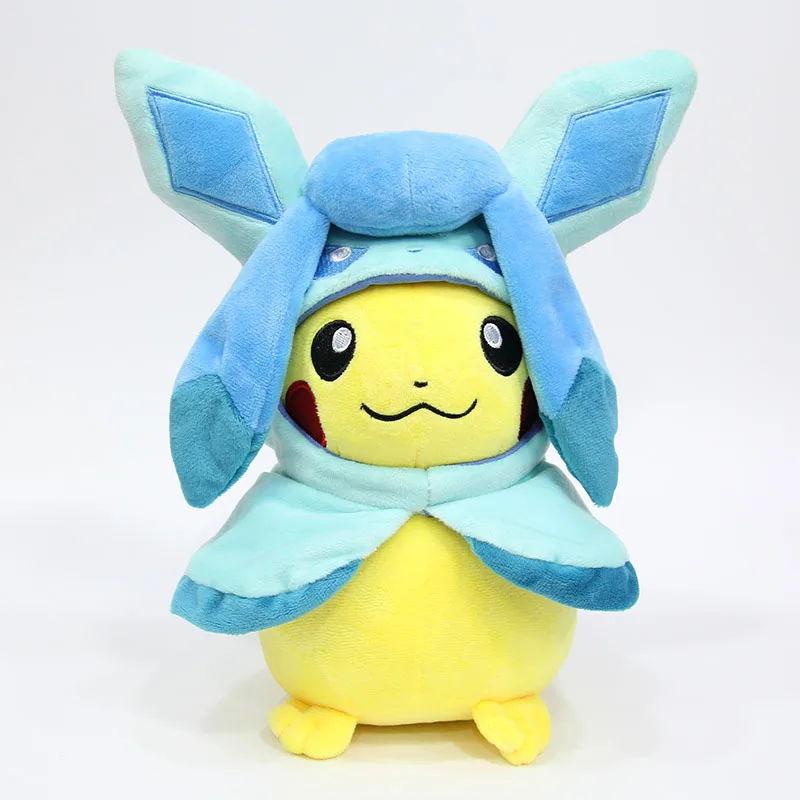 Карманные животные Пикачу Косплей Eevee Sylveon Jolteon Vaporeon плюшевые мягкие куклы с плащом Cos Пикачу игрушка детский подарок sa74