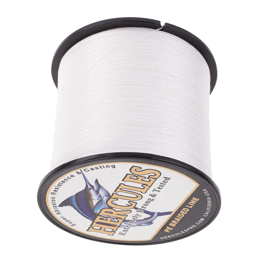 Hercules Fishing 4 Strands Strong Fishing Line Durable 6-100LB White PE 100M-2000M Cord Pesca VK Russia Stream Sell Well 4