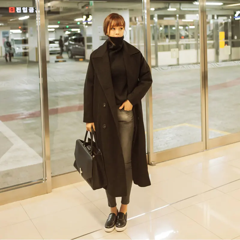 Новое винтажное стильное зимнее шерстяное пальто в стиле кокон для женщин X-Long плюс хлопок утолщенное Макси шерстяное пальто парки Manteau Femme C3593