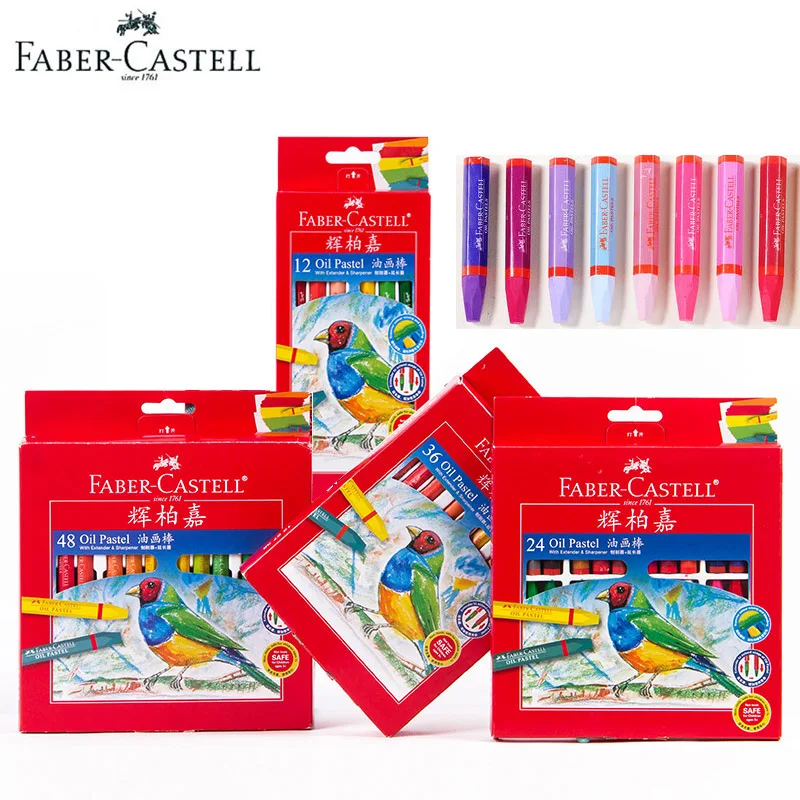 Faber Castell искусство Масляная пастель инструменты для ногтей 12/24/36/48 яркие цветные