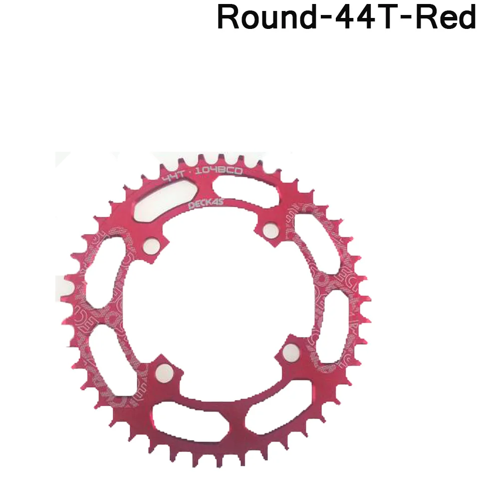DECKAS 104BCD цепь узкая широкая велосипедная MTB шатун горный велосипед 170 мм кривошипный набор круглая цепь для дорожного велосипеда кольцо 40-52T BB - Цвет: Round-44T-red