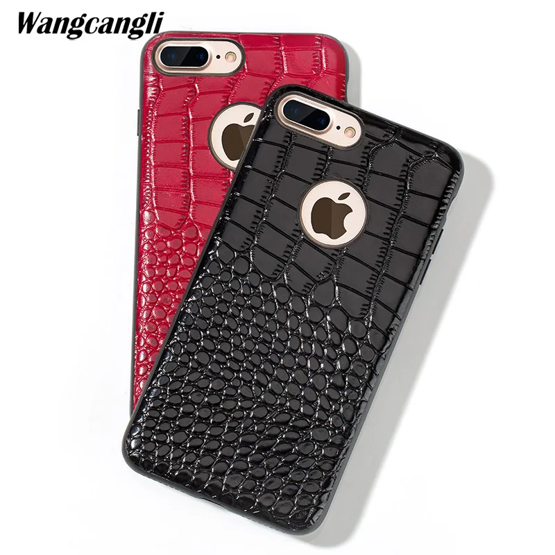 

Business high-end leather cowhide lizard all-inclusive soft shell For iphone 7 PLUS phone case lizard all-inclusive soft shell