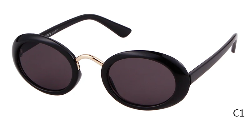 STORY ретро маленькие Овальные Солнцезащитные очки женские мужские брендовые дизайнерские леопардовые оправы стимпанк Овальные Солнцезащитные очки 90S солнцезащитные очки - Цвет линз: C1