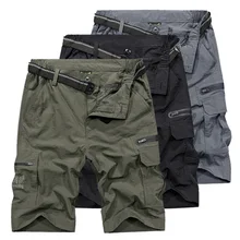 Мужские шорты, мужские летние Военные стильные мужские шорты в повседневном стиле, армейские зеленые быстросохнущие шорты с карманами, свободные шорты для мужчин AM369