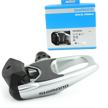 

SHIMANO PD-R540 Chrome-moly & Aluminum Road Bike Bicycle Cycling Wide Platform Pedals Includ SPD SL SM-SH11 Self-locking Cleats