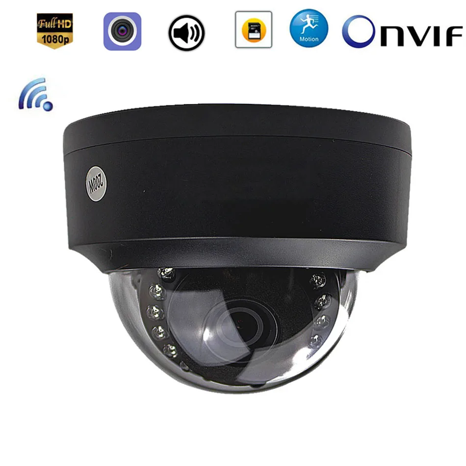 Onvif Motion IP камера Wifi умная купольная Sony323 1080P CMOS Обнаружение видекам Встроенный микрофон SD карта P2P CCTV домашняя камера безопасности