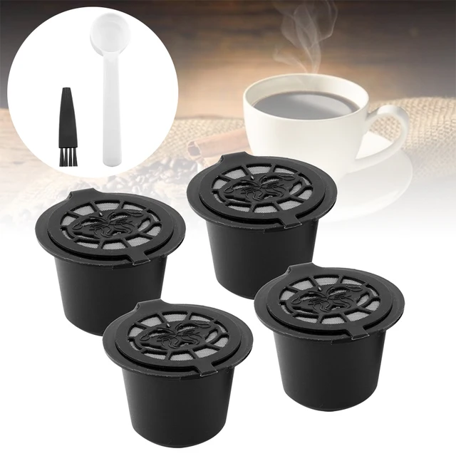 Best Offers 6pcs/set Reusable Coffee Capsule with Spoon Brush Mesh Coffee Filter Refillable Coffee Capsule Set For Nescafe Dolce Gusto