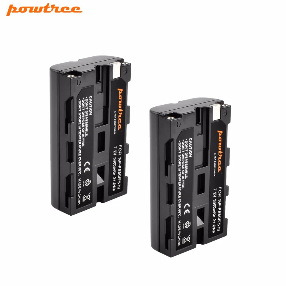 

2X NP-F550 NP F550 NPF550 Camera Battery for Sony NP-F330 NP-F530 NP-F570 NP-F730 NP-F750 Hi-8 GV-D200 D800 TRV81 SC55 L10