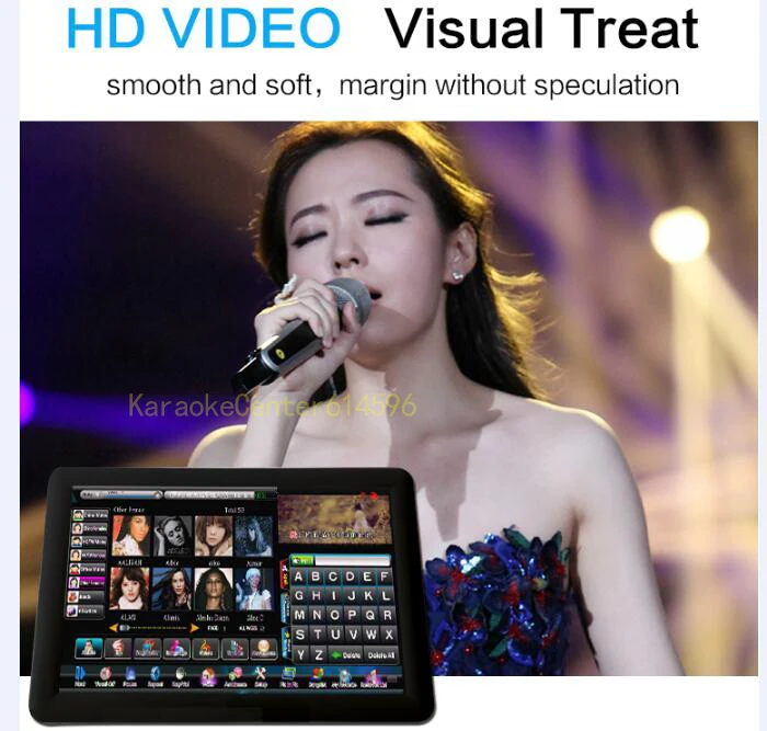 HDD караоке машина плеер караоке система w song+ беспроводной сенсорный экран, HDMI, поддержка планшета/ipad/iphone/мобильного телефона pick up song