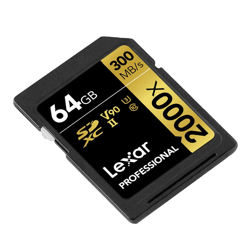 Original Lexar 300MB s 64GB Memory SD Card Professional 2000x SDXC UHS II U3 Class 10 5