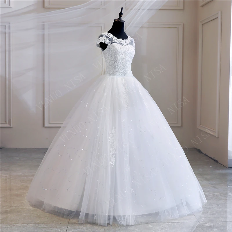 tea length wedding dress Robe De Mariee Grande Taille New Wedding Dress Lace appliques pearls Sweetheart Ball Gown Princess Plus Size Vintage Brides 25 affordable wedding dresses