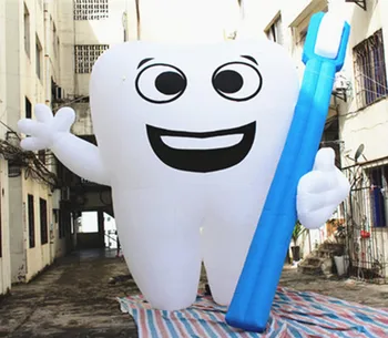 

Free shipping 4.5m high inflatable tooth for advertising