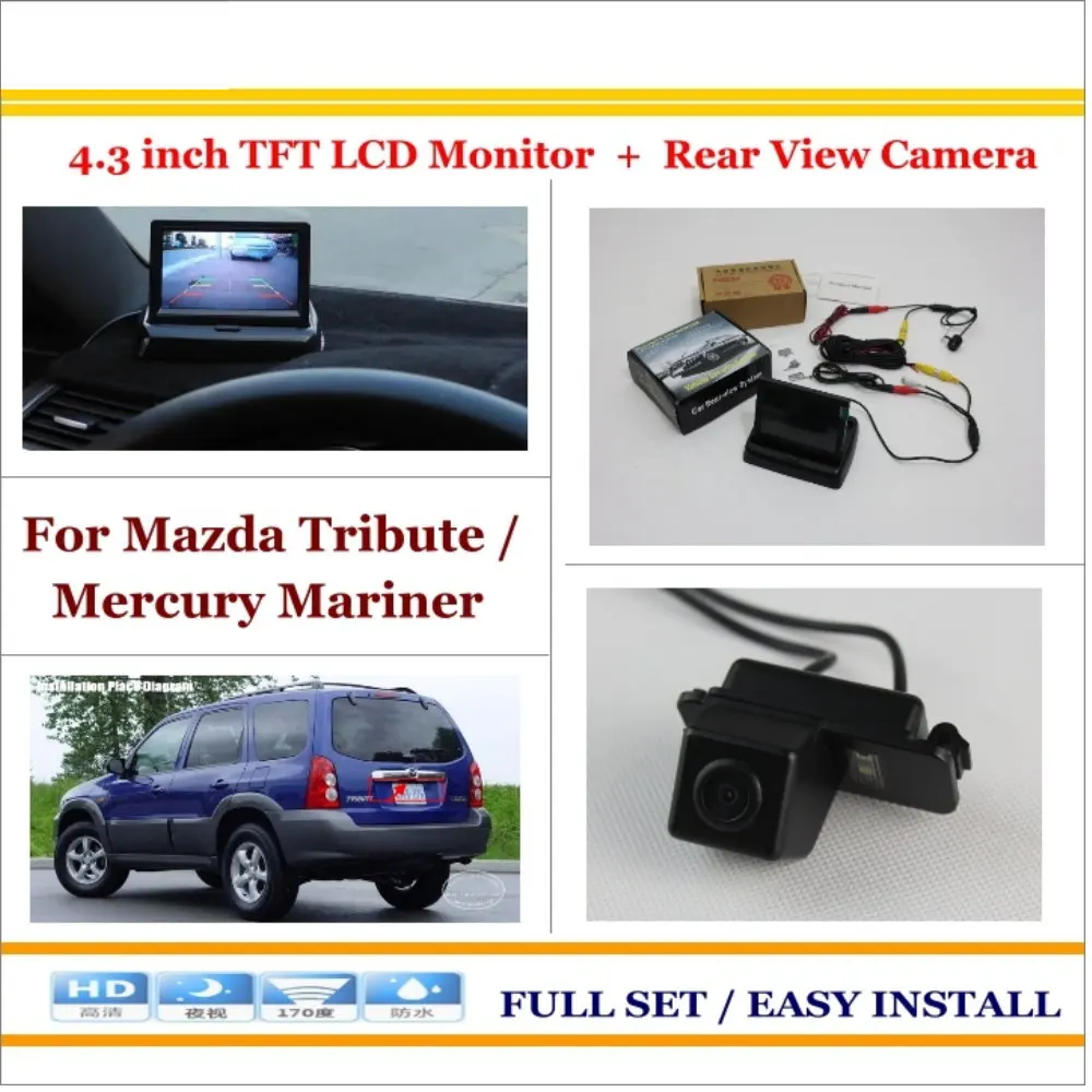 

Car Rear Camera + 4.3" TFT LCD Screen Monitor = 2 in 1 Back Up Parking System - For Mazda Tribute / Mercury Mariner