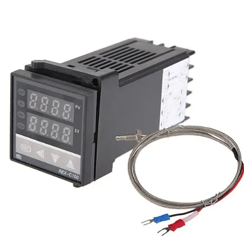 Dual Digital F C PID Temperature Controller with K Thermocouple