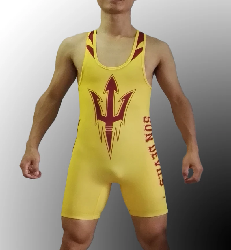 yellow wrestling singlet