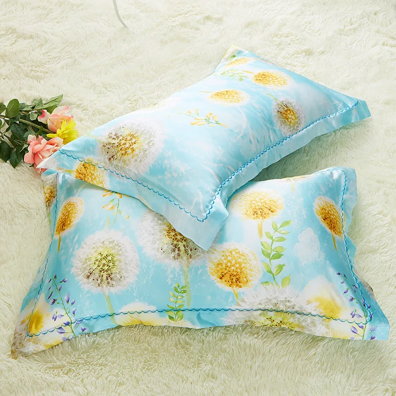 Buy luxury Silk Satin Single Pillowcase twin size Pillow Cover Multicolor