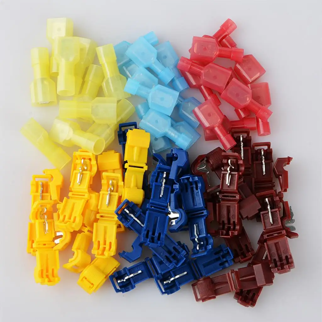 

90 Pairs Electrical Wire Connectors Terminals Crimp Terminal Scotch Lock Quick Splice Electrical Car Audio Kit Tool Set