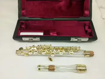 

plata PICCOLO con el caso nuevo perfecto c claveGolden flute