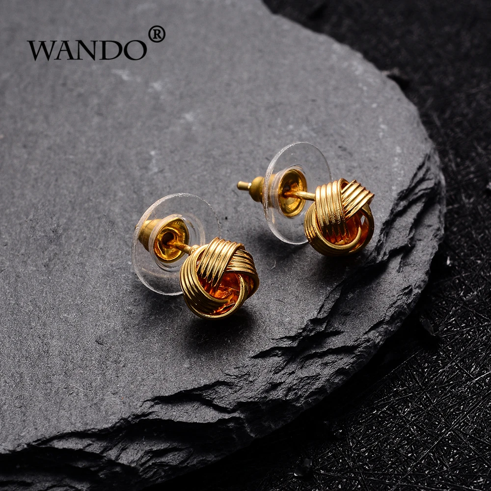 Серьги-гвоздики женские WANDO Twist ball ювелирные украшения в африканском и арабском