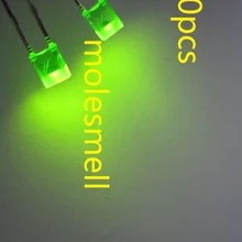 100 шт. 2X3X4 мм диффузионная зеленая светодиодный светильник зеленый объектив СВЕТОДИОДНЫЙ светильник светоизлучающий диод