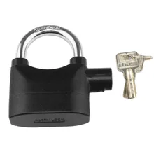 Black Waterproof Siren Alarm Padlock Alarm Lock for Motorcycle Bike Bicycle Perfect Security with 110dB Alarm Pad locks Hot Sale