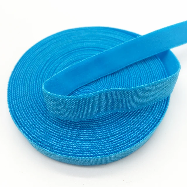 5 Yards/lot 3/8"10mm Elastic Ribbon Solid FOE Fold Over Elastics