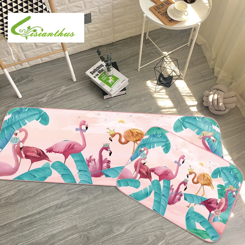 

Cartoon Print Doormat Rugs Kitchen Carpet Anti Slip Long Protective Floor Mats Pvc Mat for Kitchen Carpet Waterproof Bedroom Mat