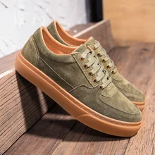 Different Colors Walking Shoes For Men Leather Casual Male Sneakers Rubber Bottoms Mens Casual Shoes Good Quality Brand Footwear
