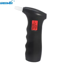 Алкотестер GREENWON дыхательный детектор алкоголя с красной подсветкой ЖК-дисплей и 5 мундштук