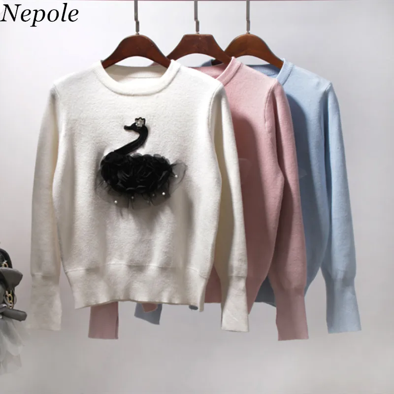 Neploe Gef lschte Diamon Perle Perlen Spitze Frauen Pullover Lose 