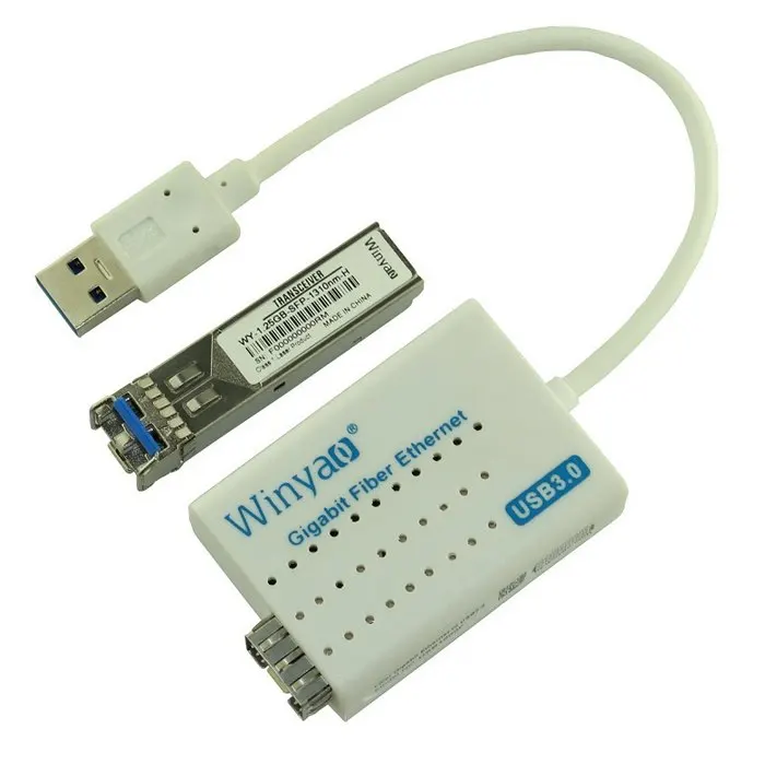 USB 3.0 to 1000Mbps Gigabit Ethernet LAN Fiber