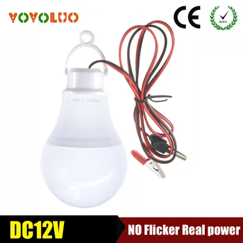 

4PCS/LOT DC12V Led Bulb Portable Led Lamp Outdoor Camp Tent Night Fishing Hanging Light lamparas Alligator Crocodile Clip Clamp