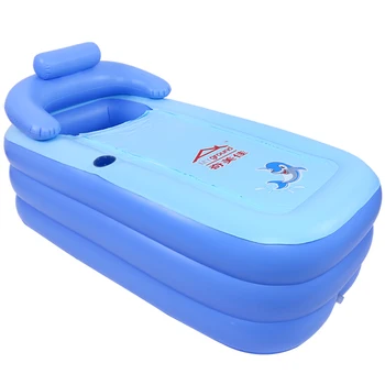 

Bathtub Bath Barrel Inflatable Adult Body Folding Bath Barrel Bath Barrel Bath Barrel Thick Plastic Household Tub