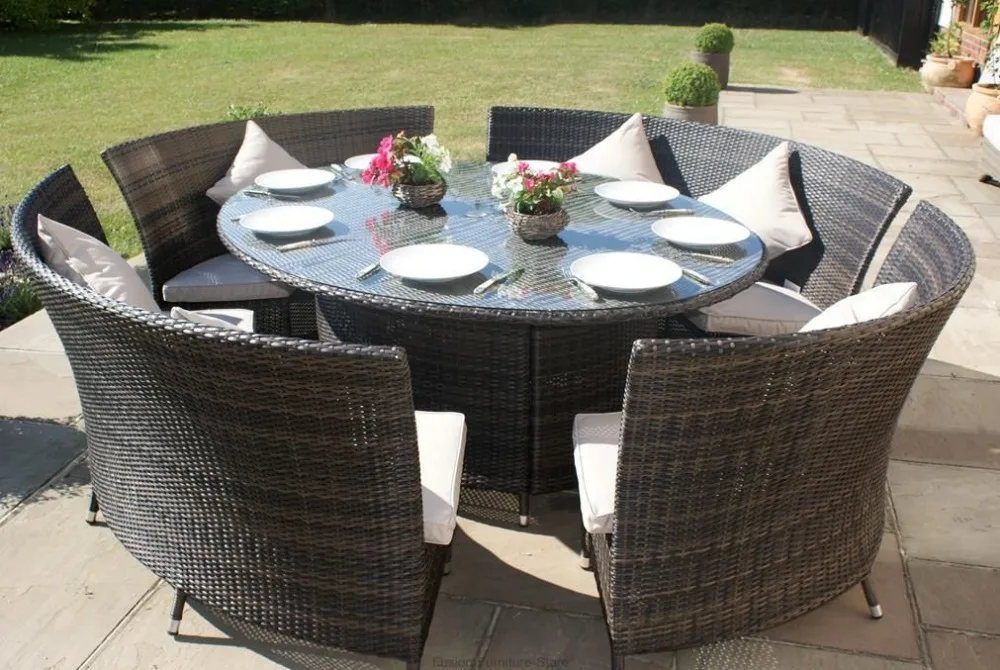 Garden Furniture 6 Seater Round maze rattan texas 8 seater rectangular dining set - hypnofitmaui Garden Furniture 6 Seater Round maze rattan texas 8 seater rectangular dining set - hypnofitmaui