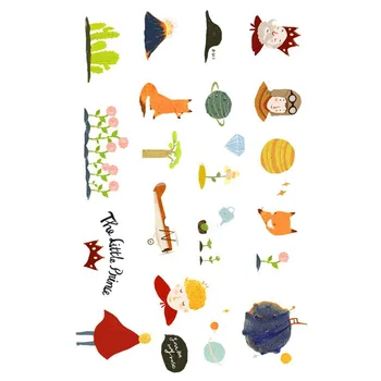 

2 PCS Kawaii Little Prince Deco Cosas Kawaii Uncut Stickers Scrapbooking Stationery Washi Tape Set School Supplies